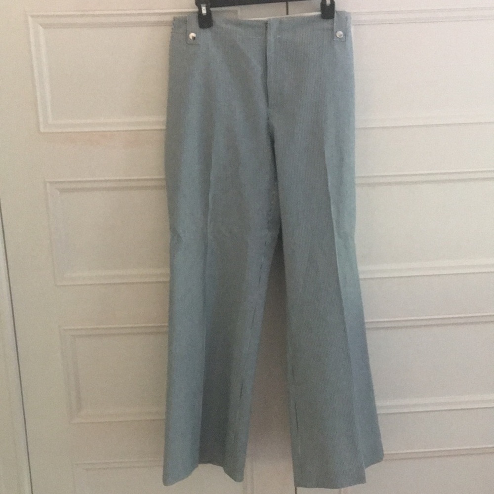 Lafayette 148 Pants Blue & White Stripes  Sz 16
